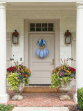 Blue and White Gingham Pumpkin