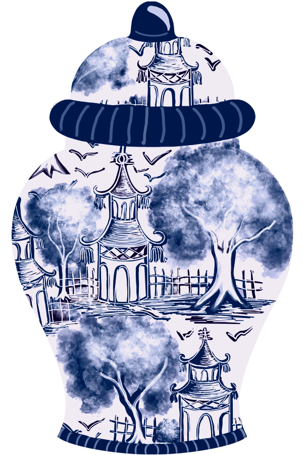 Blue and White Ginger Jar