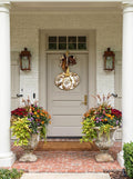 Brown and White Chinoiserie Pumpkin